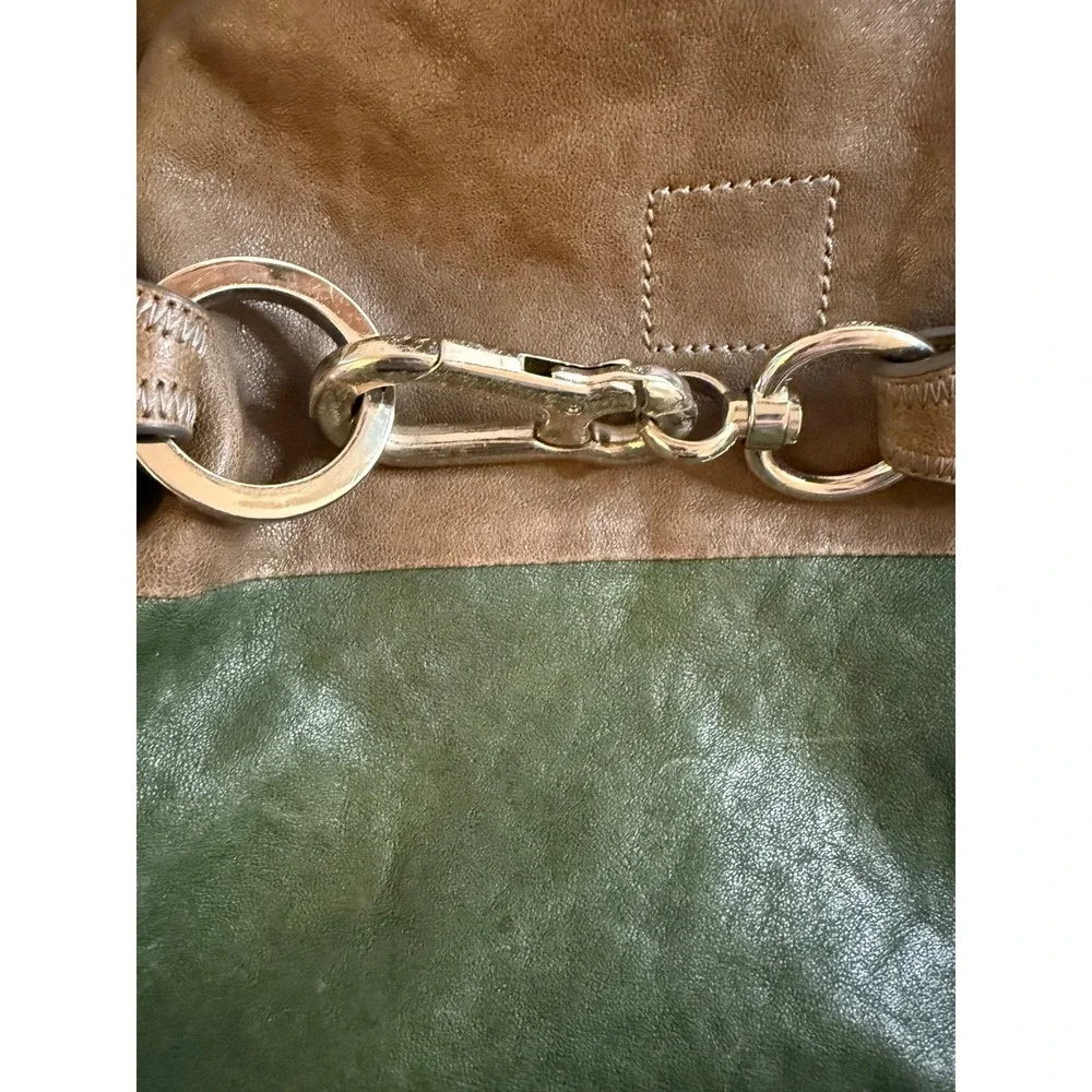 High Fashion Genuine Italian Leather Hobo Bag Patchwork Multicolor Slouchy Large